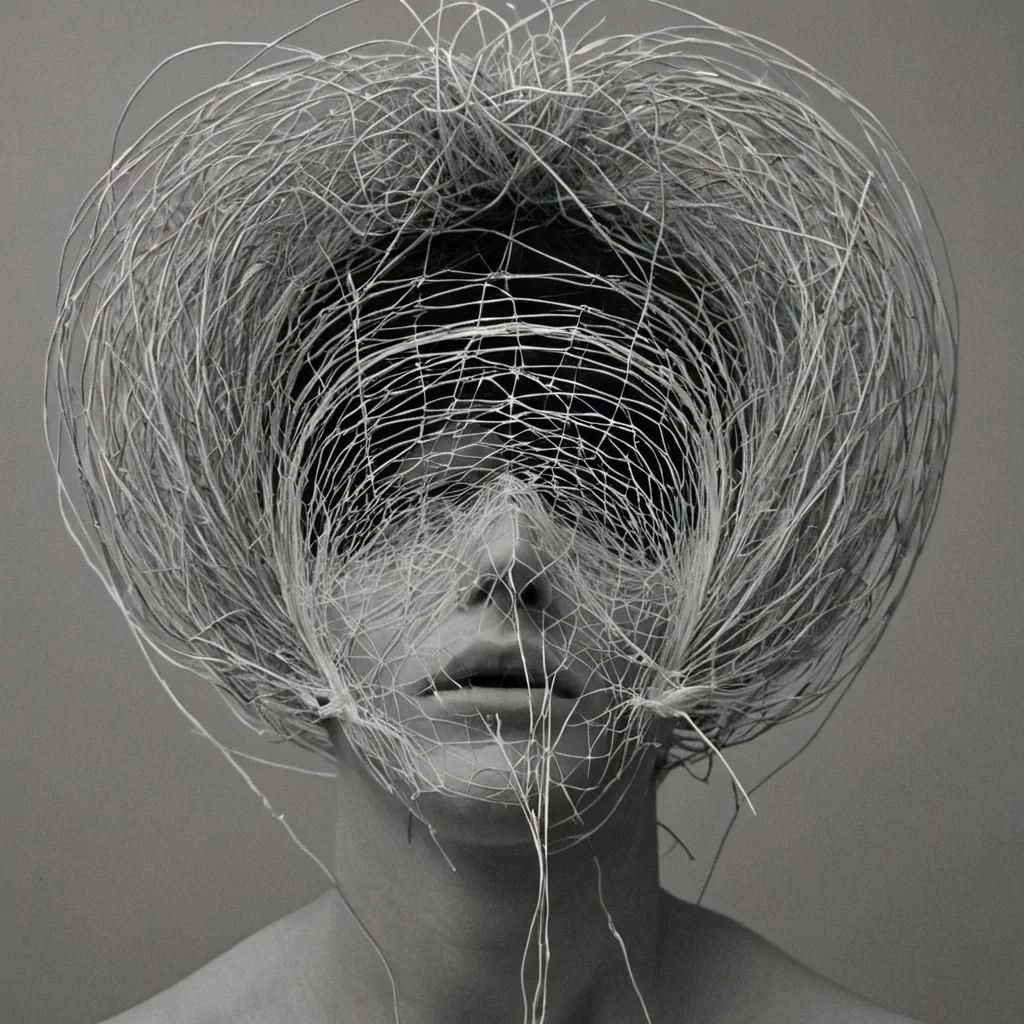 A single, selfunfolding tangle of reversed memory, shaped like a 3,000,000,000,000,000,000,000dimensional net of unformed recollection and inverted nostalgia, drifts through the hollow core of a vast, inverted archive of solidified forgetting. Each strand is spun from the exact moment between a photograph being taken and its refusal to develop, a name forming on the lips and dissolving into nonresonance, a heartbeat syncing with the rhythm of a lost childhood and collapsing into pure, unmeasured nonpresence. The net does not preserve the pastit unpreserves it, each fraying filament shedding a layer