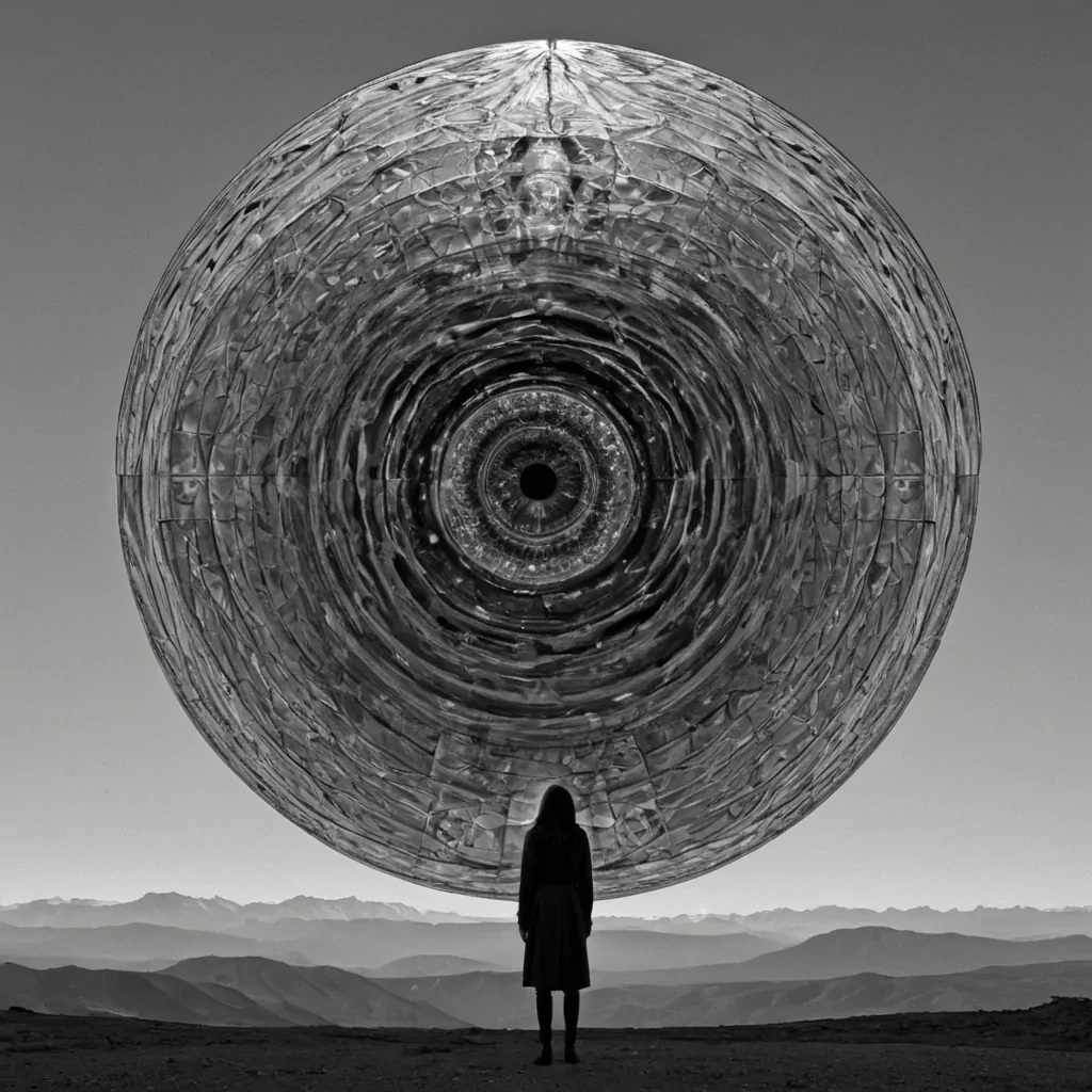 A single, selfsiphoning membrane of liquid shadow, shaped like a 47dimensional tessellation of inverted memory and unformed nostalgia, pulses at the center of a vast, inverted observatory of petrified starlighteach lens forged from the solidified gaze of a civilization that measured identity not by reflection, but by the duration of synchronized, breathless silence held just before the first mirror was ever permitted to reveal a face in a world where selfhood was not forbidden, but never asked for. The membrane does not absorbit unremembers, each refractive layer shedding a fragment of emotional resonance that never coalesced into a shared past, reforming into ephemeral, onyxthreaded afterimages shaped like the negative space