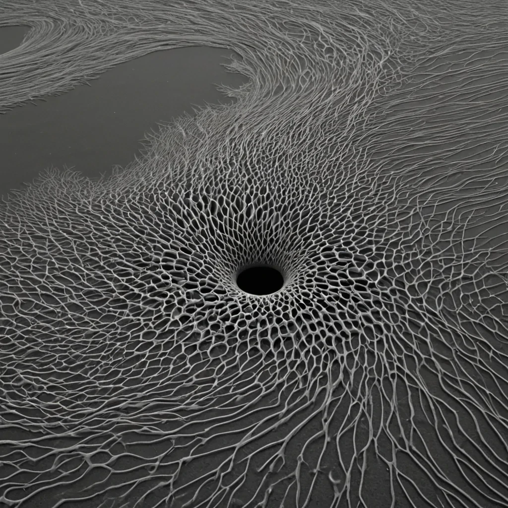 A single, selfdissolving filament of reversed silence, shaped like a 4,219dimensional fractal net of unformed stillness and inverted resonance, drifts through a vast, inverted lagoon of solidified breatheach ripple carved from the exact moment between a whisper forming and its refusal to be heard, a sigh unfolding and dissolving into nonaudible dust, a breath held and collapsing into pure, unmeasured hush. The filament does not vibrateit unvibrates, each spiraling strand shedding a layer of acoustic potential that never coalesced into harmonic motion, reforming into ephemeral, moonstoneveined afterimages shaped like the negative space between two ears that never listened to a