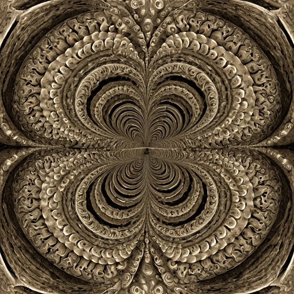 A single, selfunfolding fractal of solidified laughter, shaped like a 17dimensional helix of inverted joy and unformed mirth, spirals through the center of a vast, inverted amusement park built from the petrified echoes of a civilization that measured happiness not by smiles, but by the duration of synchronized, silent chuckles held just before the first joke was ever allowed to ripple through the air in a world where humor was never invented. The fractal does not expandit unlaughs, each coil shedding a layer of emotional resonance that never coalesced into a shared amusement, reforming into ephemeral, topazveined afterimages shaped like the negative space between two mouths that never curved in unison during