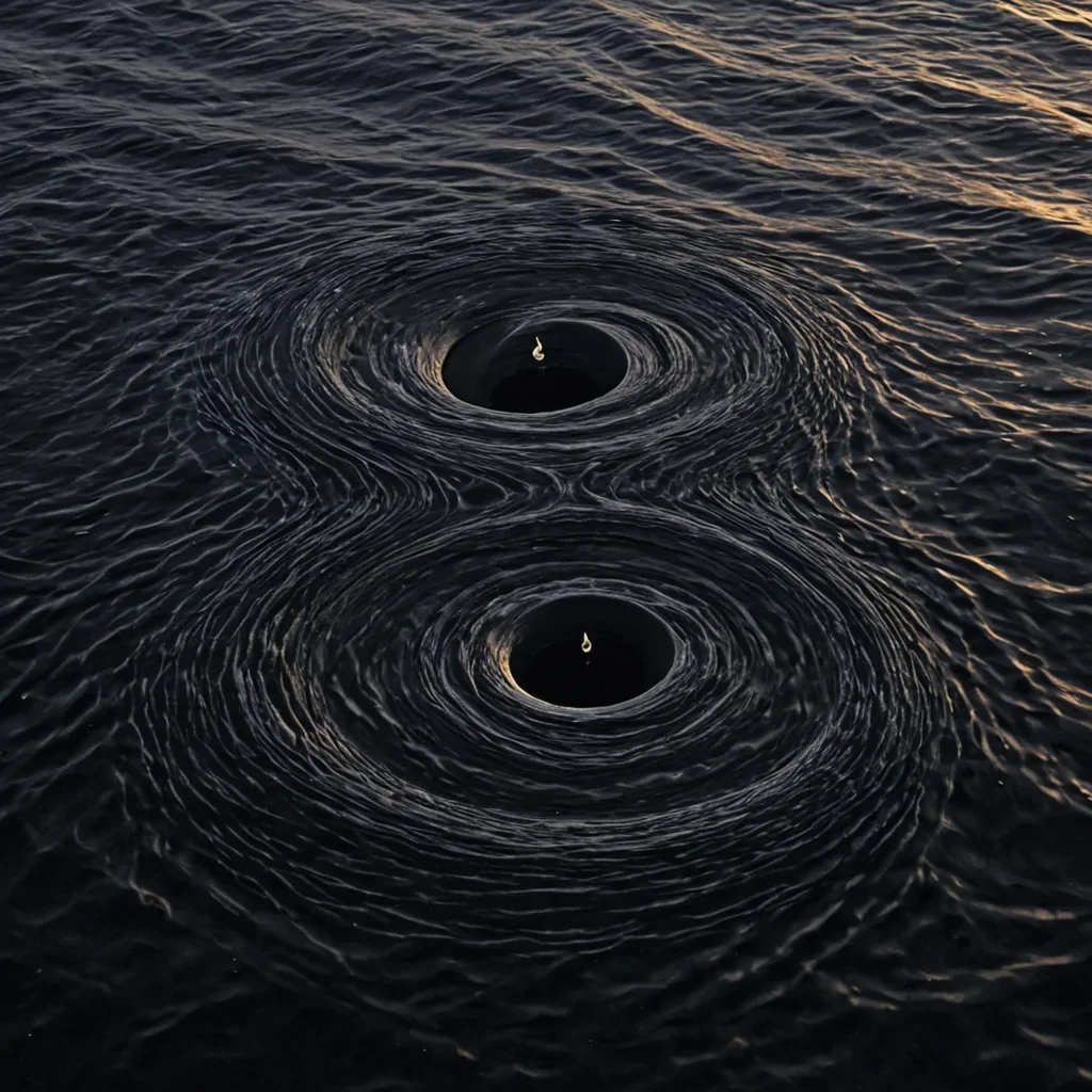 A single, selffragmenting filament of solidified moonlight, shaped like a spiraling, nonreflective helix of reversed lunar resonance, pulses at the center of a vast, suspended ocean of liquid shadow suspended between two mirrored, silent continents. The filament does not shineit unilluminates, each twist dissolving a layer of light that never coalesced, reforming into ephemeral, silverblack ripples shaped like the negative space between two lips that never whispered the same secret in the same moment of shared twilight. The ocean is not aqueousit is a layered expanse of petrified night, each wave etched with the thermodynamic residue of a sigh that was almost heard, its surface shimmering with the