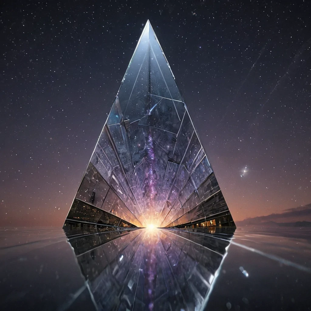 A single, selfresonating shard of solidified light, shaped like a fractalized, hyperbolic mirror of reversed perception, floats at the center of a vast, inverted observatory built from the compressed, unobserved moments of a civilization that communicated through the duration of synchronized, silent gazing at the same unviewed star. The shard does not reflectit unsees, each pulse dissolving a layer of visual potential that never coalesced into a shared sight, reforming into ephemeral, amethystthreaded afterimages shaped like the negative space between two retinas that never aligned on the same point in the same moment of mutual blindness. The observatory is not astronomicalit is a stratified expanse of pet