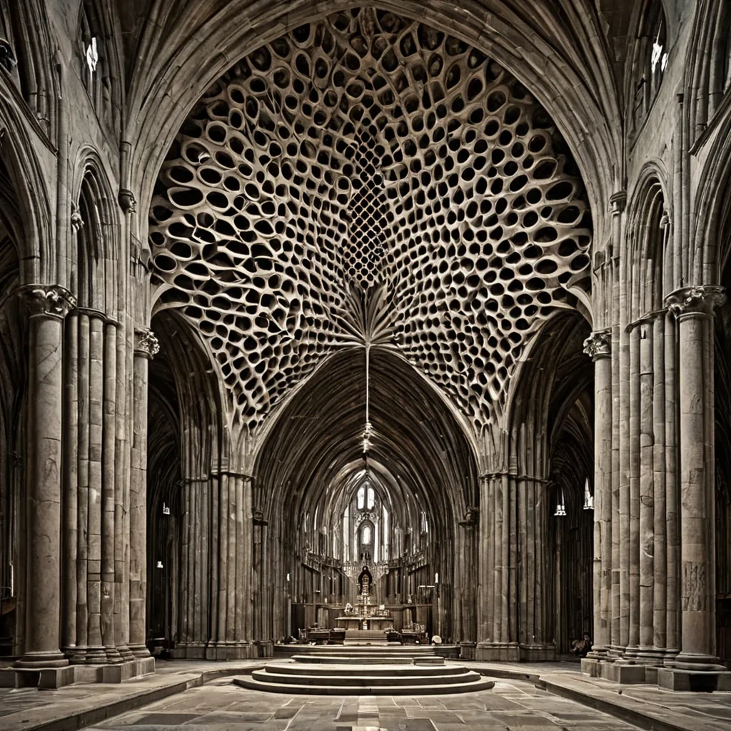 A single, selfresonating cluster of suspended silence, shaped like a 7dimensional lattice of unformed sound and reversed vibration, hovers at the center of a vast, inverted cathedral of solidified breatheach arch carved from the petrified exhalation of a civilization that measured time not by clocks, but by the duration of synchronized, breathless listening held just before the first note was ever permitted to vibrate in a world where music was not forbidden, but never imagined. The cluster does not emit soundit unlistens, each crystalline node shedding a layer of harmonic potential that never coalesced into a shared melody, reforming into ephemeral, obsidianthreaded afterimages shaped like the negative space between two