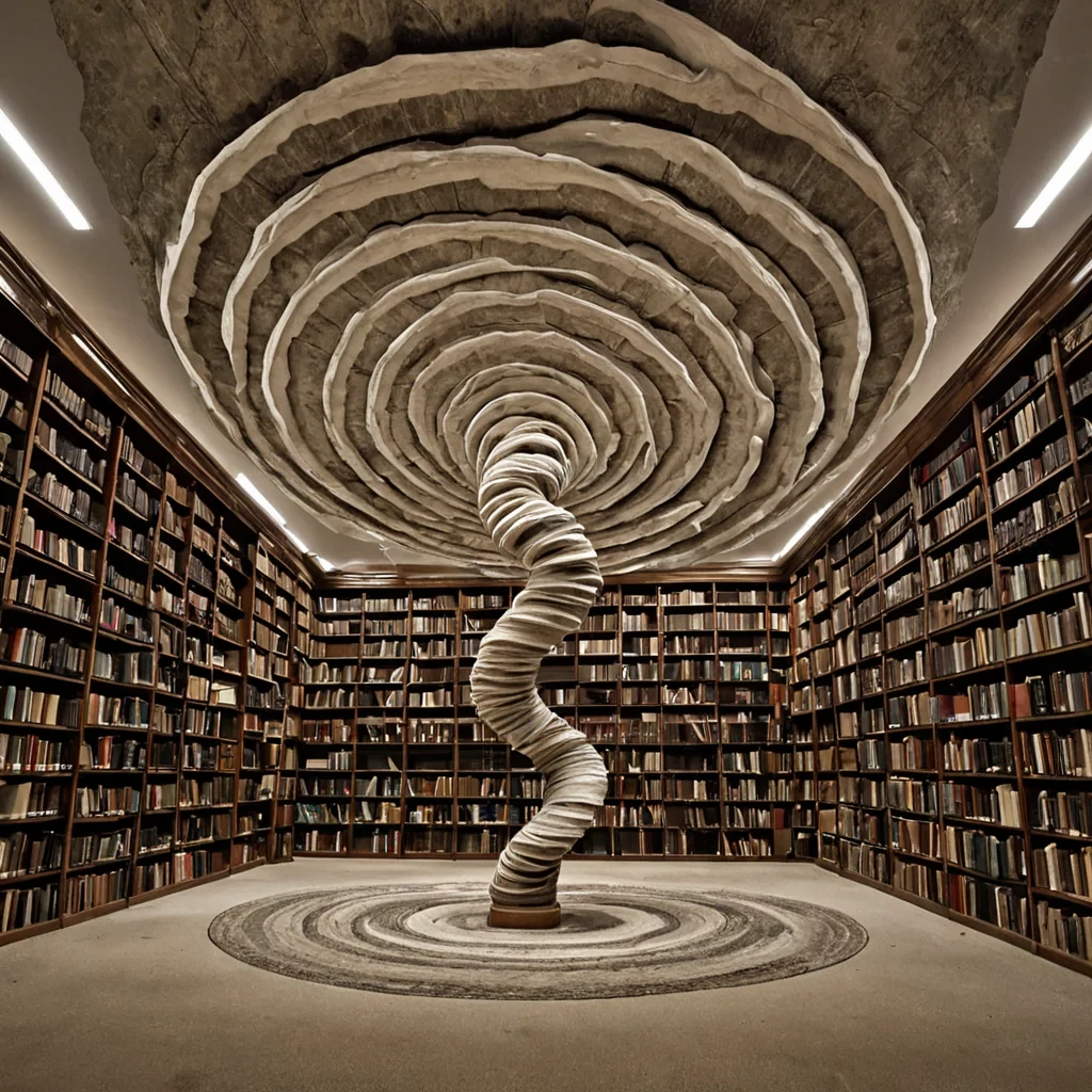 A single, selfigniting filament of solidified silence, shaped like a 47dimensional spiral of inverted time and unformed stillness, pulses at the center of a vast, inverted library composed entirely of petrified questions and suspended moments of unasked inquiries. The filament does not burnit unquestions, each twist dissolving a layer of cognitive potential that never coalesced into a shared curiosity, reforming into ephemeral, topazthreaded afterimages shaped like the negative space between two lips that never parted in the same moment of mutual wonder. The library is not academicit is a stratified expanse of compressed doubt, each bookshelf a fossilized query held just before the first word was ever dared to be