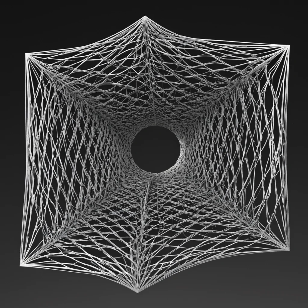 A single, selfsynthesizing lattice of inverted geometry, shaped like a 207dimensional tesseract of unformed space and reversed dimensionality, pulses at the center of a vast, inverted void of solidified perspectiveeach facet forged from the exact moment between a line being drawn and its refusal to connect, a plane unfolding and its sudden collapse into pure nonorientation, a horizon forming and its unraveling into infinite, directionless depth. The lattice does not constructit unconstructs, each shimmering vertex shedding a layer of spatial potential that never coalesced into a shared form, reforming into ephemeral, opalthreaded afterimages shaped like the negative space between two eyes that never aligned on the same plane,