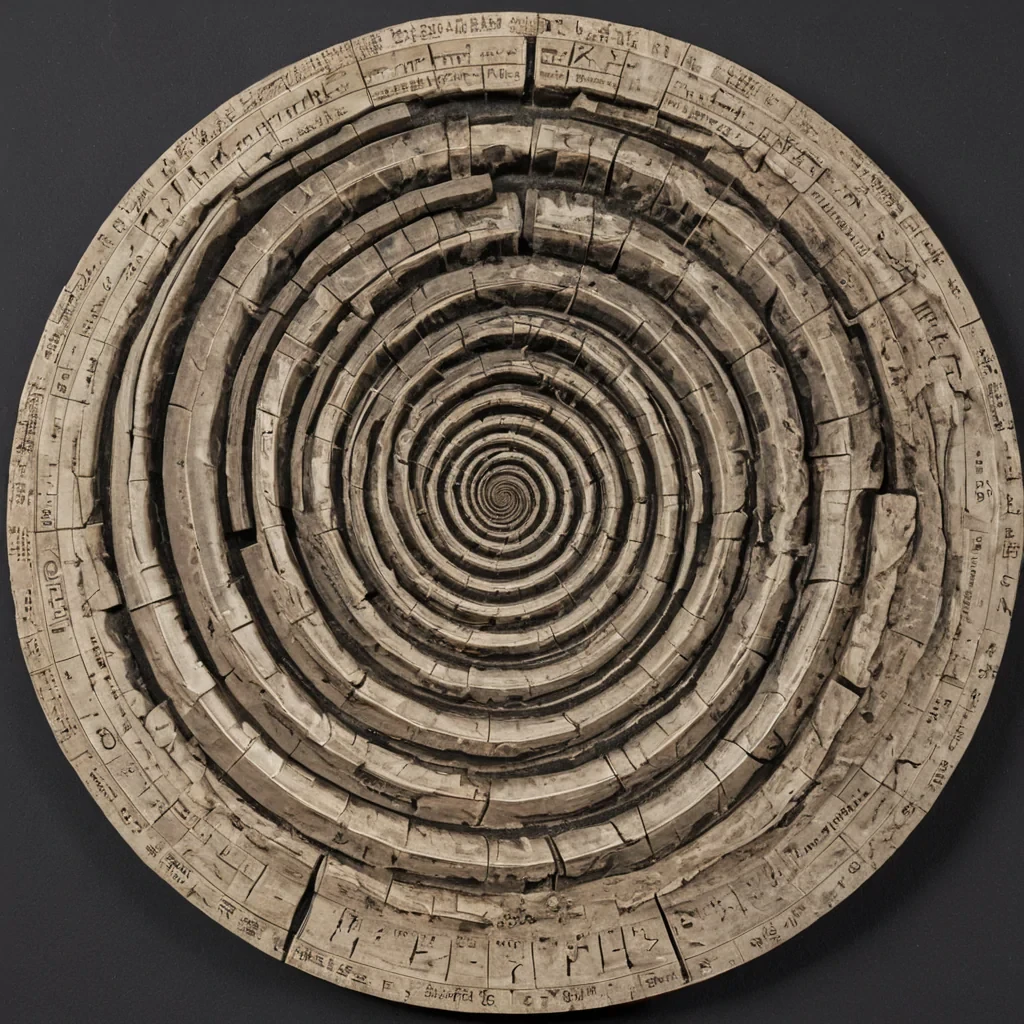 A single, selferoding glyph of reversed time, shaped like a 39dimensional spiral of unformed causality and inverted chronology, drifts through the center of a vast, inverted archive of petrified silenceeach data plate carved from the fossilized moment between a question and its answer, a decision and its consequence, a name spoken and its echo unformed in a civilization that measured meaning not by language, but by the duration of synchronized, breathless anticipation held just before the first thought was ever permitted to unfold in the mind. The glyph does not recordit unthinks, each spiraling coil shedding a layer of cognitive potential that never coalesced into a shared memory, reforming into ephemeral, amethyst