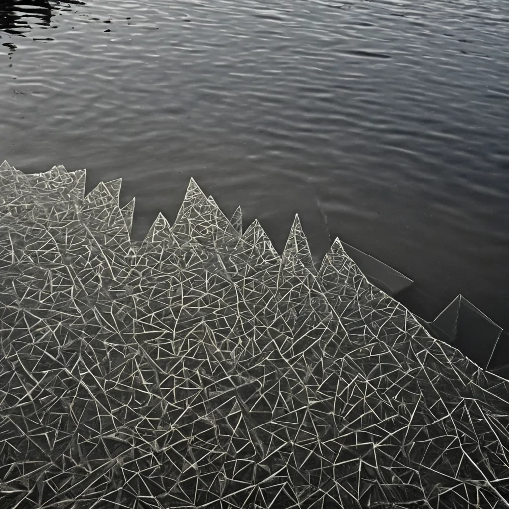 A single, selfrewriting fractal of solidified silence fractures into a thousand mirrored shards across the surface of a vast, still lake composed entirely of compressed, unremembered lullabies from a civilization that communicated through the texture of unspun wool. The fractal does not dissolveit reassembles in reverse, each shard reflecting a different version of a moment that never happened, their edges glowing with the faint, tactile afterimage of a hand that never brushed against a loom. The lake is not waterit is a layered expanse of petrified breaths from a thousand unwoven stories, each ripple etched with the emotional residue of a thread that was never pulled, its surface shimmering with the ghostly outline of