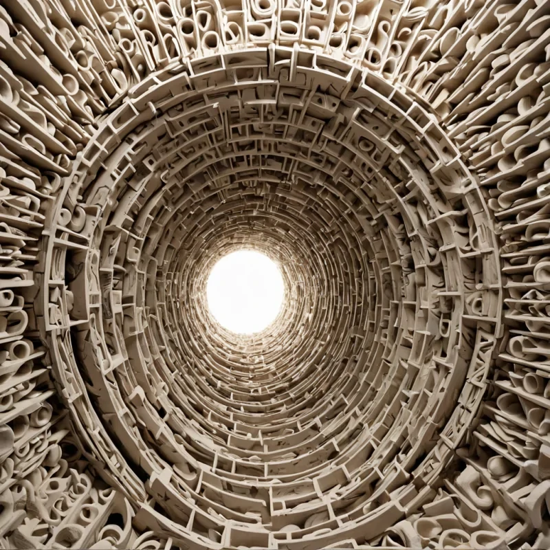 A single, selfunfolding filament of crystallized silence, shaped like a 17dimensional Mbius loop of inverted language and unformed speech, drifts through the center of a vast, inverted archive of unspoken nameseach shelf carved from the petrified breaths of a civilization that measured identity not by voice, but by the duration of synchronized, breathless pauses held just before the first syllable was ever formed in a tongue that never evolved. The filament does not vibrateit unnames, each twist shedding a layer of phonetic potential that never coalesced into a shared designation, reforming into ephemeral, lapislazulithreaded afterimages shaped like the negative space between two tongues that never parted