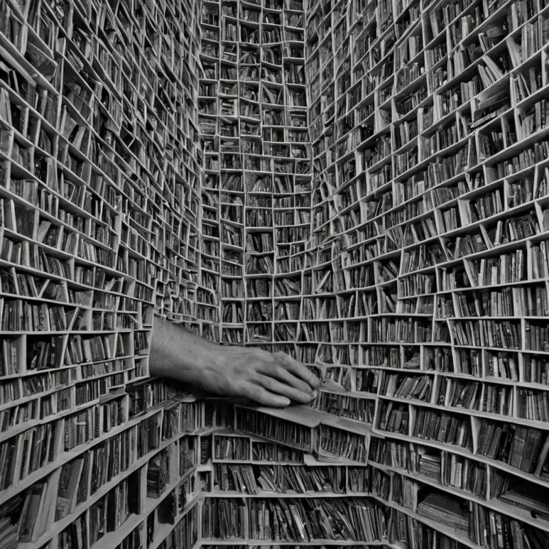 A single, selfoscillating lattice of reversed memory, shaped like a 17,000dimensional web of unformed recollection and inverted nostalgia, pulses at the center of a vast, inverted archive of solidified forgetting  each shelf carved from the exact moment between a name being whispered and its refusal to be remembered, a photograph fading and dissolving into nonvisual stillness, a scent lingering and collapsing into pure, unmeasured absence. The web does not store the past  it unstores it, each shimmering filament shedding a layer of mnemonic potential that never coalesced into coherent experience, reforming into ephemeral, moonstoneveined afterimages shaped like the negative space between two hands that never held