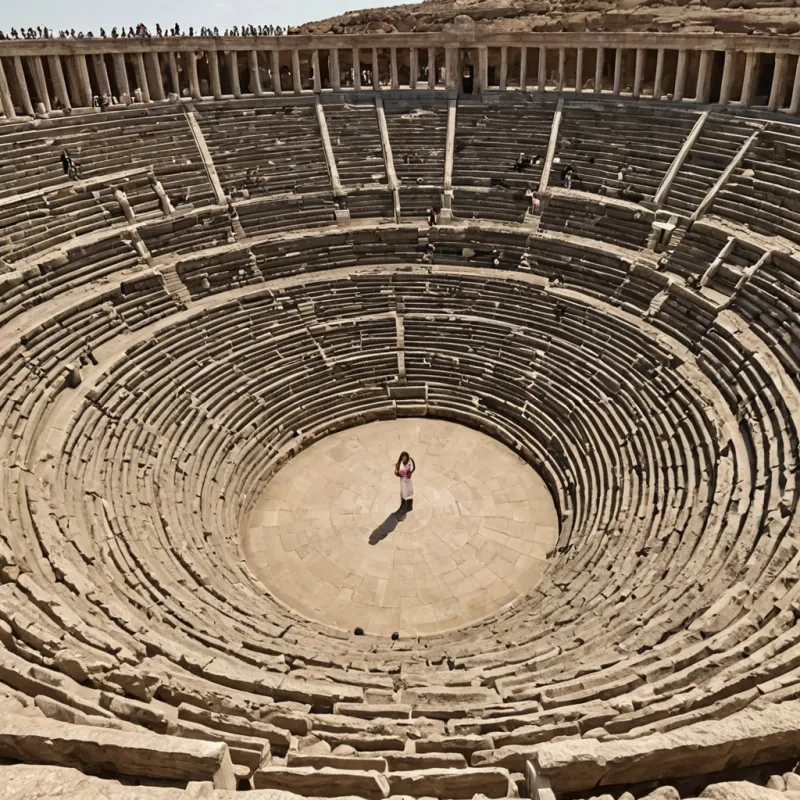 A single, selferoding column of crystallized laughter, shaped like a 79dimensional spiral of inverted joy and unformed mirth, trembles at the center of a vast, inverted amphitheater built from the petrified applause of a civilization that measured happiness through the duration of synchronized, silent smiles held just before the first joke was ever told. The column does not decayit unlaughs, each twist unraveling a layer of emotional potential that never coalesced into a shared chuckle, reforming into ephemeral, citrinethreaded afterimages shaped like the negative space between two shoulders that never shrugged in the same moment of mutual amusement. The amphitheater is not theatricalit is a stratified expanse of compressed