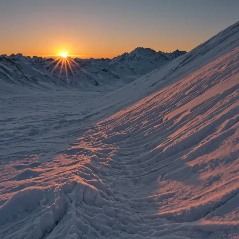 A single, selferoding thread of reversed dawn, shaped like a 7,219dimensional wavefront of unformed light and inverted alpenglow, fractures through the hollow core of a vast, inverted mountain of solidified twilight. Each ripple is spun from the exact moment between a sun cresting the horizon and its refusal to ignite, a shadow stretching across snow and dissolving into nonlength, a breath syncing with the rhythm of sunrise and collapsing into pure, unmeasured nonillumination. The wavefront does not herald morningit unheralds it, each trembling crest shedding a layer of photonic potential that never coalesced into warmth, clarity, or the weight of being witnessed. As it recedes backward through