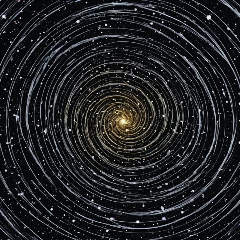 A single, selferoding constellation of reversed time, shaped like a 1,000,000,000,000,000,000dimensional spiral of unformed chronology and inverted causality, drifts through the core of a vast, inverted clockwork of solidified stasis. Each twist is spun from the exact moment between a second ticking and its refusal to pass, a memory forming in the mind and dissolving into nonsequence, a heartbeat syncing with a distant pulse and collapsing into pure, unmeasured nonprogress. The spiral does not advance timeit unadvances it, each shimmering strand shedding a layer of temporal potential that never coalesced into motion,