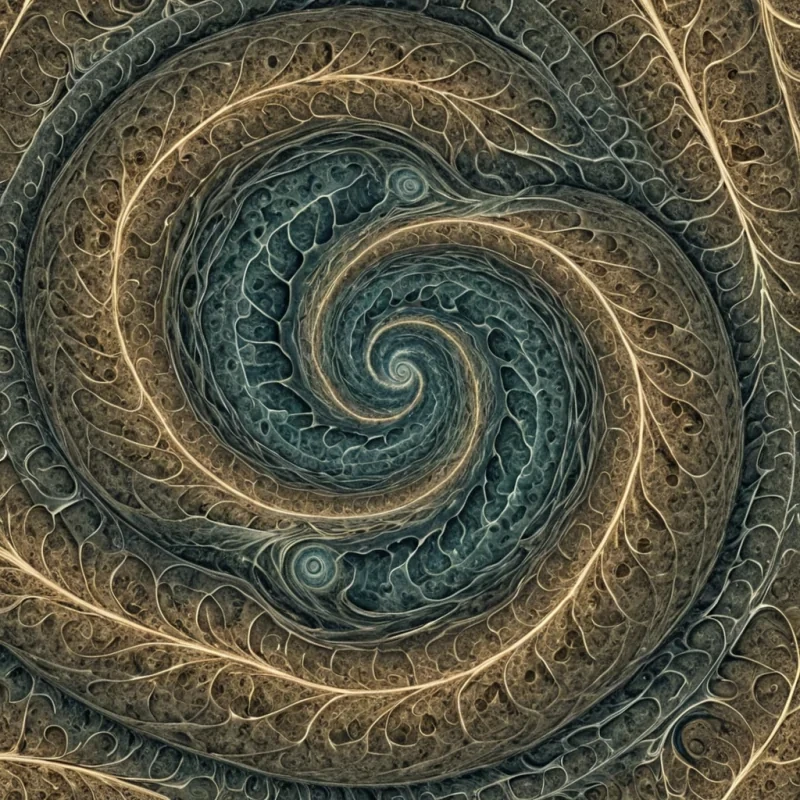 A single, selfilluminating fractal of liquid gravity, shaped like a spiraling, nonEuclidean knot of reversed tidal resonance, pulses at the center of a vast, inverted archipelago composed of compressed, uncharted oceanic memories from a civilization that communicated through the duration of synchronized, silent listening to the same unheard tide. The fractal does not pullit unpulls, each ripple dissolving a layer of depth that never coalesced into a shared wave, reforming into ephemeral, malachiteveined afterimages shaped like the negative space between two ears that never caught the same echo in the same moment of mutual stillness. The archipelago is not geographicit is a stratified expanse