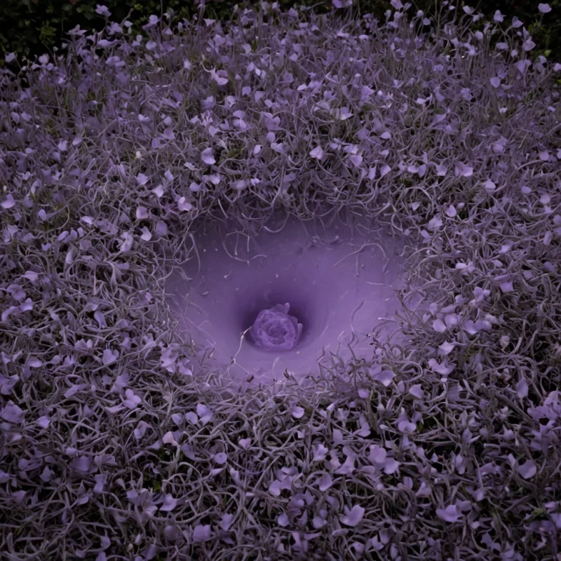 A single, selfresonating filament of solidified moonlight pulses through the core of a floating, inverted garden of unpetalled blooms, each flower not rooted in soil but grown from the thermal afterimage of a thousand unblushed moments that never bloomed in the cheeks of a world that never learned to blush. The filament does not shineit unshines, each pulse dissolving a moment of warmth into its original coolness, releasing a wave of negative radiance that fractures the fabric of emotion into a drifting mist of pale lavender, geometric petals, each one etched with the chromatic residue of a name that never trembled through the flush of a face that never turned. The gardens vines are not climbingthey are suspended in