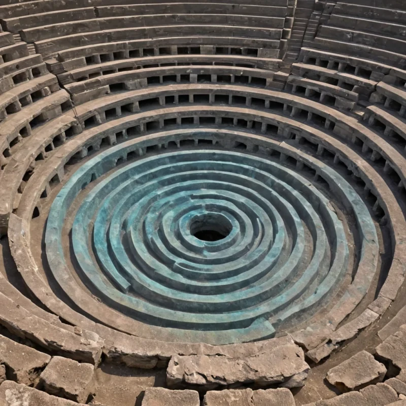 A single, selfreplicating cluster of iridescent, nonreflective dust particles drifts through the center of a vast, still amphitheater carved from the solidified silence of a thousand unperformed symphonies. The dust does not settleit unwrites, each grain disintegrating into a slow, backward spiral of soundless resonance, forming ephemeral constellations shaped like the negative space between two instruments that never played in harmony. The amphitheater is not stoneit is a layered expanse of petrified air, each tier etched with the emotional residue of a note that was almost struck, its acoustics frozen midvibration, humming with the faint, subsonic afterimage of