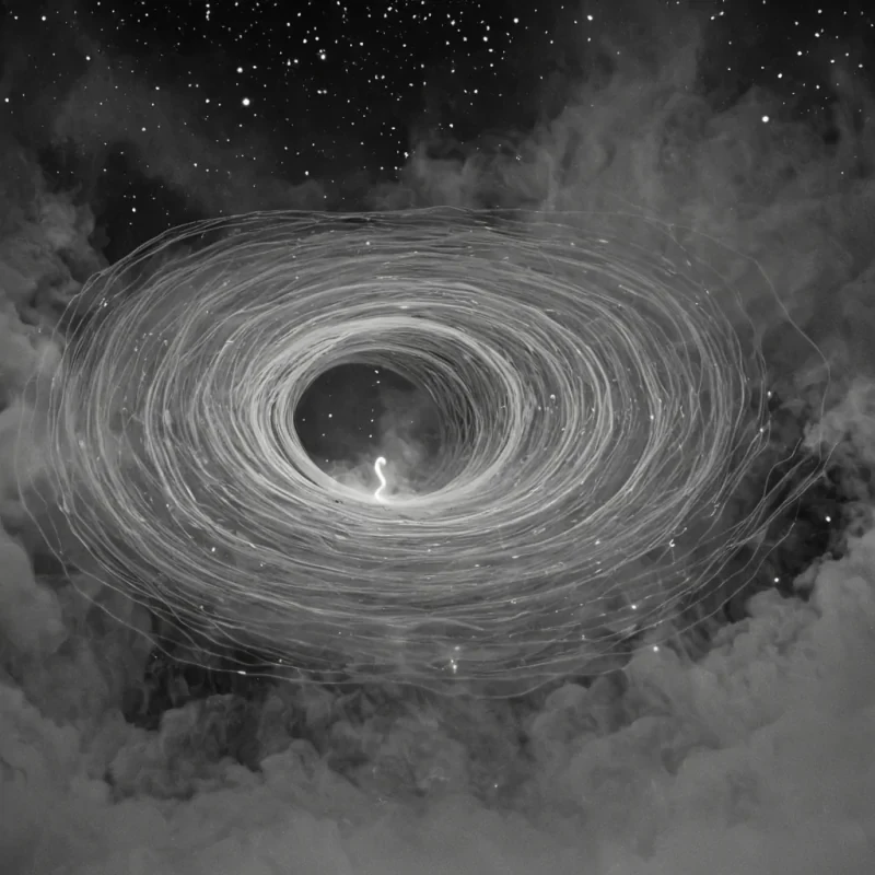 A single, selfoscillating filament of solidified silence pulses through the core of a floating, inverted nebula of petrified dreams, its structure not gas or dust but forged from the thermal afterimage of a thousand unremembered lullabies that never drifted through the air of a world that never slept. The filament does not vibrateit unresonates, each pulse dissolving a harmonic frequency into its original stillness, releasing a wave of zeroentropy quiet that fractures the fabric of memory into a drifting mist of silver, geometric breaths, each one etched with the chromatic echo of a name that never whispered across the lips of a tomb that never held a soul. The nebulas clouds are not swirling