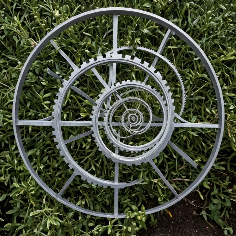 A single, selfoscillating filament of solidified quantum foam, shaped like a spiraling, nonEuclidean lattice of reversed vacuum fluctuations, pulses at the center of a vast, suspended clockwork garden where the gears are not forged from metal, but from the compressed, unmeasured moments of a civilization that communicated through the precision of synchronized hesitation. The filament does not tickit unmeasures, each twist dissolving a layer of time that never stabilized, reforming into ephemeral, iridescent pendulums shaped like the negative space between two wrists that never paused in the same moment of mutual uncertainty. The garden is not mechanicalit is a layered expanse of petrified suspense, each gear etched with the therm