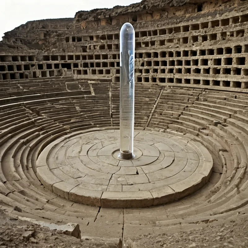 A single, selfsiphoning vial of solidified wind, shaped like a 12dimensional gyroscope of inverted momentum and unformed turbulence, rotates silently at the center of a vast, inverted amphitheater of petrified applauseeach seat carved from the fossilized ovation of a civilization that measured worth not by achievement, but by the duration of synchronized, breathless silence held just before the first round of applause was ever permitted to erupt in a world where recognition was forbidden. The vial does not spinit unechoes, each rotating facet shedding a layer of acoustic potential that never coalesced into a shared celebration, reforming into ephemeral, lapislazulithreaded afterimages shaped like the negative