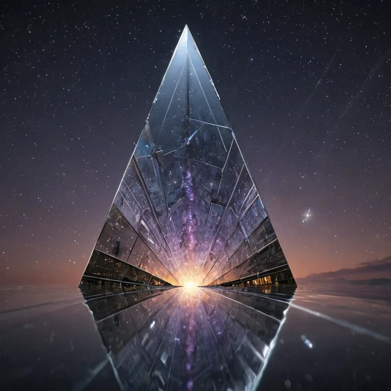 A single, selfresonating shard of solidified light, shaped like a fractalized, hyperbolic mirror of reversed perception, floats at the center of a vast, inverted observatory built from the compressed, unobserved moments of a civilization that communicated through the duration of synchronized, silent gazing at the same unviewed star. The shard does not reflectit unsees, each pulse dissolving a layer of visual potential that never coalesced into a shared sight, reforming into ephemeral, amethystthreaded afterimages shaped like the negative space between two retinas that never aligned on the same point in the same moment of mutual blindness. The observatory is not astronomicalit is a stratified expanse of pet