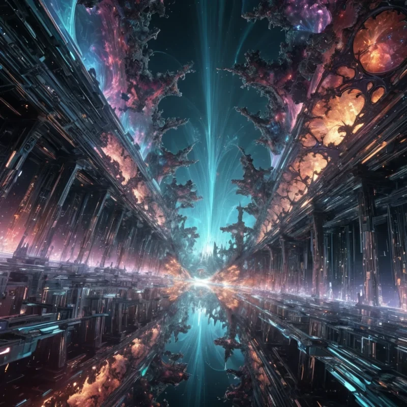 PROMPT GENERATED
A hyperrealistic, 4K, ultra HD, fractal, nebula metropolis, its crystalline structures unfurling zero gravity, aerodynamic ecosystems. Volumetric lighting from unseen, pulsating, bioluminescent cores etches the citys ethereal, labyrinthine architecture, casting intricate, dynamic, iridescent shadows on the inverted, reflective void. Cinematic lighting bathes the scene in vibrant, nebular hues, with lens flare emphasizing the citys central, radiant, throbbing, crystalline heart, pulsating with captive, alien, aerothermal energy. Photorealistic, fractal, crystalline structures unfurl ultra HD, zero gravity, aerodynamic ecosystems.