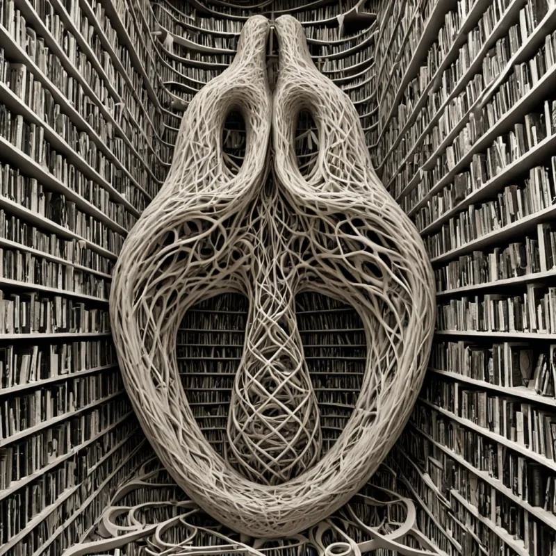 A single, selfreconfiguring tangle of liquid time, shaped like a 4dimensional Mbius strip of inverted memory and unformed nostalgia, drifts through the center of a vast, inverted archive of forgotten breathseach shelf carved from the solidified exhalations of a civilization that measured identity not by name, but by the duration of synchronized, silent silences held just before the first breath was ever exhaled in a world where air was never inhaled. The tangle does not flowit unremembers, each twist shedding a layer of temporal residue that never coalesced into a shared past, reforming into ephemeral, moonstoneveined afterimages shaped like the negative space between two lungs that never expanded