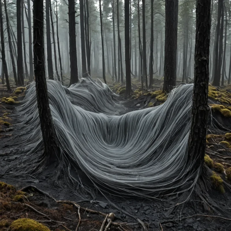 A single, selferoding filament of solidified wind pulses through the core of a floating, inverted forest of petrified sighs, its structure not wood or root but woven from the thermal afterimage of a thousand unbreathed breaths that never left the lungs of a world that never exhaled. The filament does not blowit unbreathes, each pulse dissolving a moment of air into its original stillness, releasing a wave of negative pressure that fractures the fabric of atmosphere into a drifting mist of obsidian, geometric breaths, each one etched with the chromatic residue of a name that never trembled through the hollows of a chest that never rose. The forests trees are not growingthey are suspended in