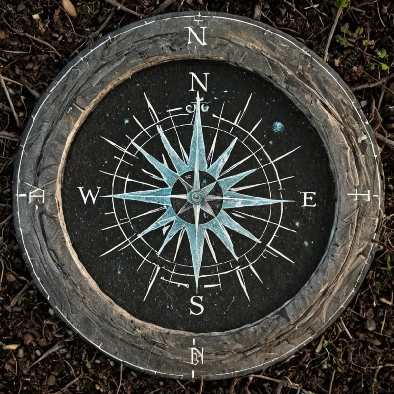 A single, hummingbirdsized compass made of solidified moonlight floats in the center of a vast, inverted garden of crystalline roots that grow upward into the sky, each root not made of wood but of compressed, forgotten decisions, their branches etched with the faint, trembling outlines of hands that never held. The compass does not point to northit rotates slowly, its needle made of a single, coiled strand of unspoken truth, spinning in sync with the slow, subsonic resonance of a language that only exists in dreams. The garden is not soilit is a thick, viscous layer of solidified silence, each petal a perfect, geometric bloom of a moment that was almost shared, its color shifting with the emotional frequency