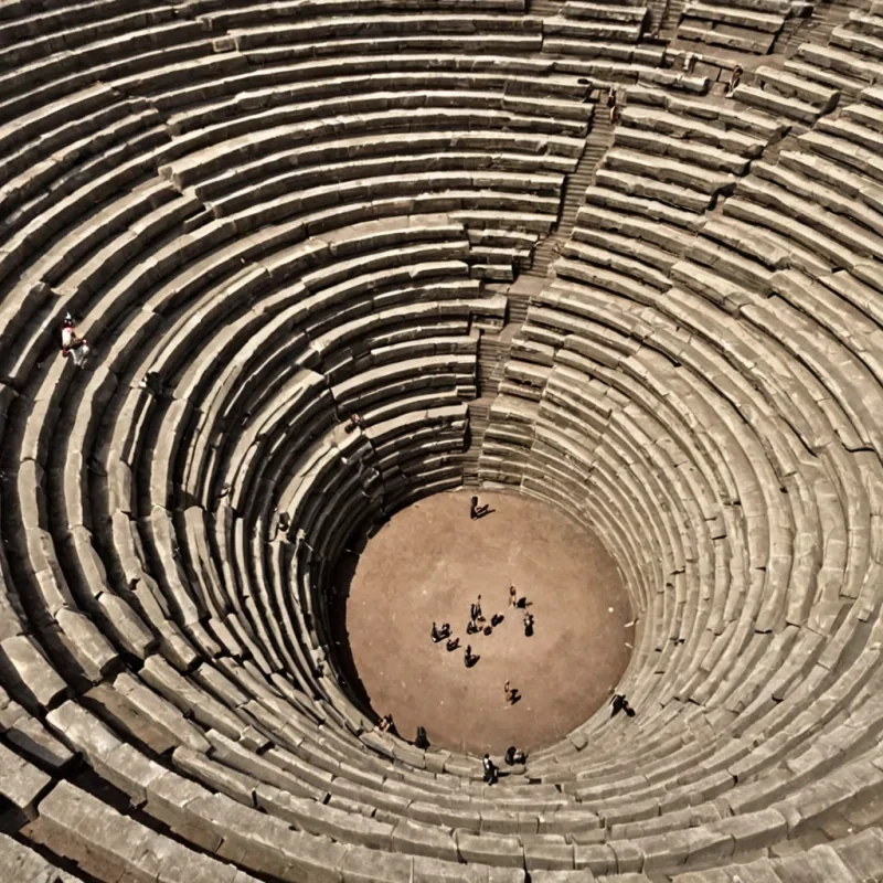 A single, selfigniting filament of compressed laughter, shaped like a 3dimensional spiral of inverted joy and unformed euphoria, pulses at the center of a vast, inverted amphitheater constructed from the petrified echoes of a civilization that measured happiness through the duration of synchronized, silent chuckles held just before the first smile was ever allowed to curve on a face that never knew pain. The filament does not burnit unlaughs, each coil shedding a layer of emotional resonance that never coalesced into a shared moment of delight, reforming into ephemeral, rosegoldthreaded afterimages shaped like the negative space between two mouths that never parted in the same moment of mutual amusement. The amphitheater is not made of