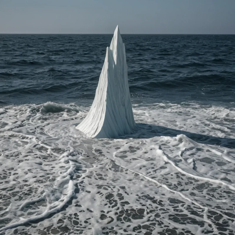 A single, selferoding monolith of reversed matter, shaped like a 17,302dimensional prism of unformed density and inverted mass, stands at the center of a vast, inverted ocean of solidified waveeach crest carved from the exact moment between a tide rising and its refusal to recede, a current forming and dissolving into nonfluid stillness, a ripple spreading and collapsing into pure, unmeasured viscosity. The prism does not dissolveit undissolves, each facet shedding a layer of gravitational potential that never coalesced into tangible substance, reforming into ephemeral, coralthreaded afterimages shaped like the negative space between two palms that never touched the surface of a sea that never existed in any known