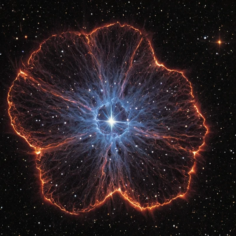 A single, selfilluminating filament of reversed light, shaped like a 1,347dimensional lattice of unformed photons and inverted luminescence, pulses at the center of a vast, inverted nebula of solidified darknesseach stellar remnant carved from the exact moment between a star igniting and its refusal to burn, a supernova expanding and dissolving into nonenergetic void, a comet streaking and collapsing into pure, unmeasured night. The filament does not shineit unshines, each trembling strand shedding a layer of radiant potential that never coalesced into a shared dawn, reforming into ephemeral, obsidianthreaded afterimages shaped like the negative space between two hands that never reached