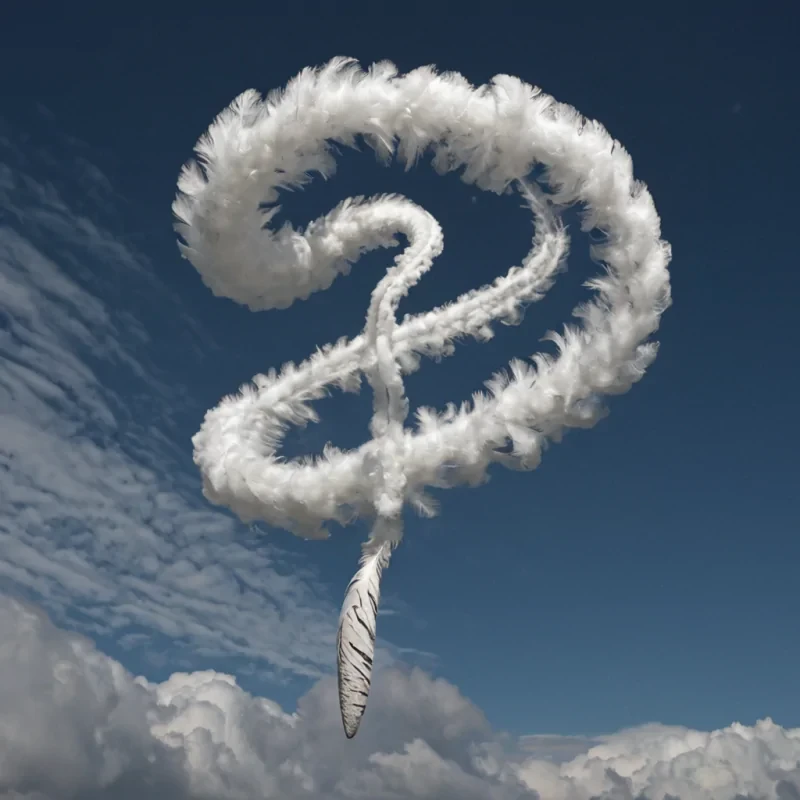 A single, selfoscillating filament of reversed gravity, shaped like a 14,782dimensional helix of unformed weight and inverted descent, spirals through the center of a vast, inverted sky of solidified levitation  each cloud carved from the exact moment between a feather drifting upward and its refusal to fall, a stone suspended midair and dissolving into nonmass stillness, a breath rising into the atmosphere and collapsing into pure, unmeasured nonattraction. The filament does not pull objects downward  it unpulls them, each unraveling coil shedding a layer of gravitational potential that never coalesced into tangible force, reforming into ephemeral, mercurythreaded afterimages shaped like the
