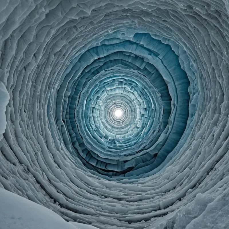 A single, rotating kaleidoscope of crystallized silence and solidified breath hangs suspended in the center of a vast, hollowedout glacier carved from the inside of a frozen comet, its facets not glass but layers of compressed, fossilized sighs from a civilization that never spoke aloud. The kaleidoscope does not spinit unspools, unraveling each rotation into a new, impossible geometry that refracts not light, but the emotional residue of a decision made in perfect stillness. The glacier walls are not icethey are stratified layers of solidified wind, each stratum etched with the faint, thermal afterimage of a word that was almost whispered, its edges glowing faintly with the iridescent echo of a handshake that