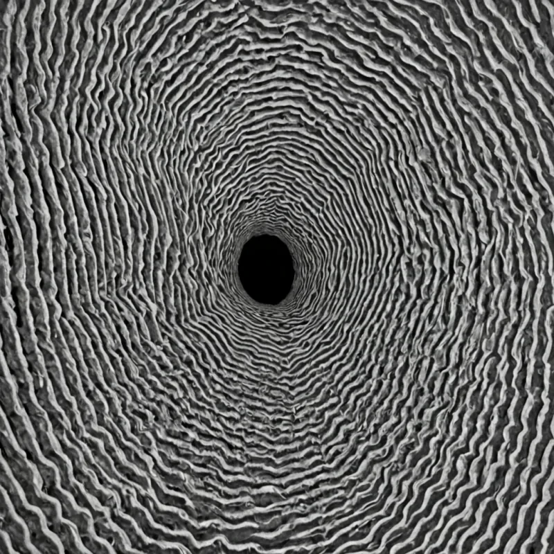 A single, selfigniting filament of reversed memory, shaped like a 3,141dimensional cascade of unformed recollection and inverted nostalgia, floats at the center of a vast, inverted observatory of solidified forgetting. Each ripple is woven from the exact moment between a face appearing in a photograph and its refusal to be recognized, a scent triggering a halfremembered place and dissolving into nonassociation, a name spoken aloud and collapsing into pure, unmeasured nonidentity. The cascade does not preserve the pastit unpreserves it, each trembling wave shedding a layer of mnemonic potential that never coalesced into clarity, emotion, or the weight of having been. As it expands outward through the observ