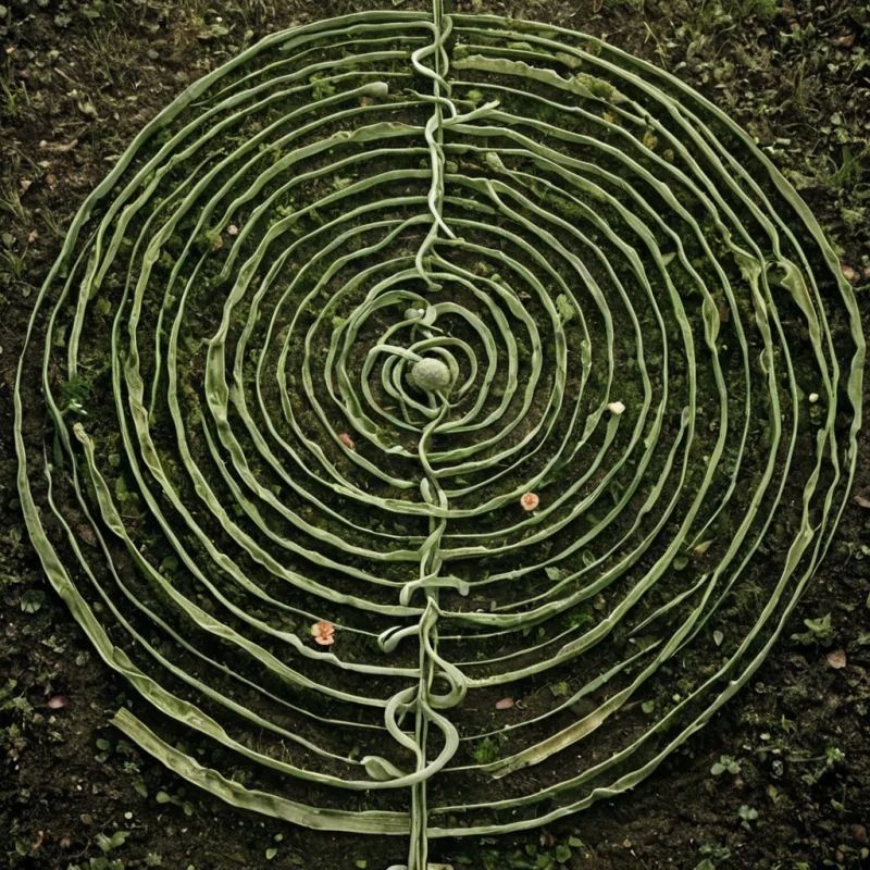 A single, selfentangling ribbon of liquid chronon, shaped like a 31dimensional braid of inverted causality and unformed consequence, thrums at the center of a vast, inverted clockwork garden grown from the petrified moments of a civilization that measured truth through the duration of synchronized, silent pauses between the first and last lie ever told. The ribbon does not unwindit uncauses, each twist unraveling a layer of narrative potential that never coalesced into a shared history, reforming into ephemeral, malachitethreaded afterimages shaped like the negative space between two tongues that never parted in the same moment of mutual confession. The garden is not botanicalit is a stratified expanse of compressed