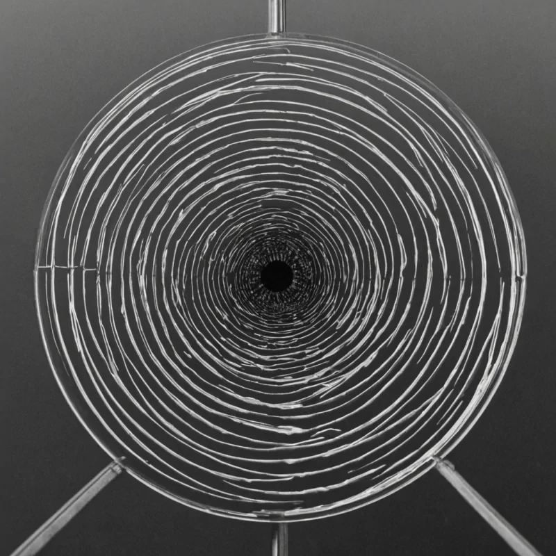 A single, selfilluminating lattice of reversed gravity, shaped like a 3,142dimensional helicoid of unformed weight and inverted mass, floats at the center of a vast, inverted observatory of solidified motioneach lens carved from the exact moment between a falling object and its refusal to accelerate, a leap beginning and dissolving into nonkinetic stillness, a hand releasing and collapsing into pure, unmeasured suspension. The lattice does not defy gravityit undefies it, each spiraling strand shedding a layer of physical potential that never coalesced into downward pull, reforming into ephemeral, opalthreaded afterimages shaped like the negative space between two feet that never left the ground