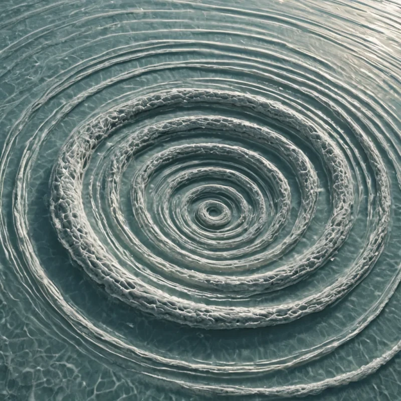 A single, selfattuning filament of compressed stillness, shaped like a 3dimensional spiral of inverted empathy and unformed resonance, pulses faintly at the center of a vast, inverted lagoon of solidified breatheach ripple carved from the frozen moments of a civilization that measured intimacy not by touch, but by the duration of synchronized, silent pauses held just before the first hand was ever extended in a world where physical contact was never allowed. The filament does not vibrateit unfeels, each coil shedding a layer of emotional potential that never coalesced into a shared warmth, reforming into ephemeral, rosequartz veined afterimages shaped like the negative space between two palms that never met in the same moment of mutual