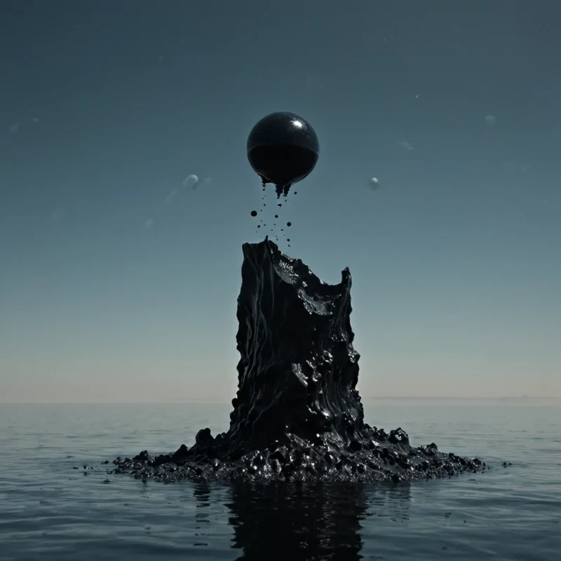 A sprawling, sentient archipelago of floating, obsidianhued inkwells drifts through the stratosphere of a planet where language is not written, but erased. Each inkwell is not a container, but a solidified moment of silence  the exact instant before a word was about to be spoken, compressed into a dense, black monolith that pulses with a subsonic hum of unspoken intent. The inkwells do not leak they absorb sound, their surfaces rippling like oil on water when a whisper passes nearby, each ripple forming a fleeting, negativeimage script in the air  a language of absence that only the wind can read. The sky is not blue  it is a slow