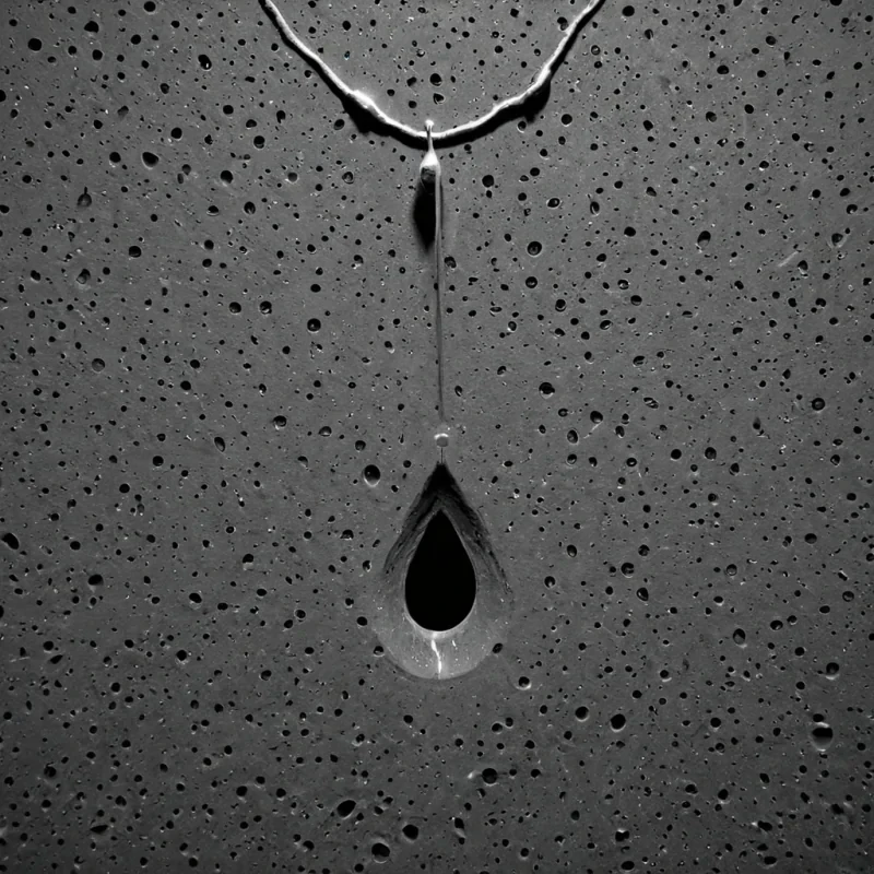 A single, selfsustaining raindrop of solidified empathy hangs suspended in the center of a vast, still chamber carved from the inside of a forgotten comet, its surface not smooth but textured with the faint, ghostly imprints of every hand that ever reached out in kindnesseach fingerprint etched in bioluminescent silver, pulsing in time with the slow, rhythmic breath of the universe. The drop does not fallit resonates, vibrating at the frequency of unspoken compassion, emitting ripples that travel through the air not as sound, but as visible waves of warmth, each one forming the shape of a smile that was never shown but was felt in the silence between moments. The chamber walls are not stone,