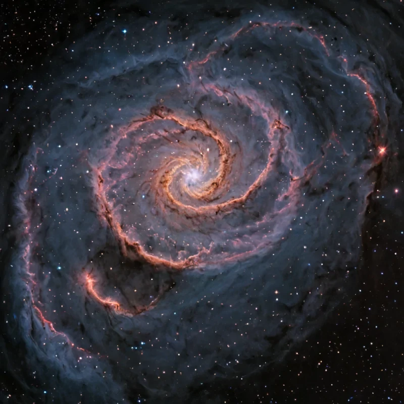 A single, selfilluminating filament of solidified starlight, shaped like a spiraling, nongeometric knot of reversed stellar birth, pulses at the center of a vast, suspended nebula of liquid silence where the clouds are not composed of gas or dust, but of the compressed, unspoken dreams of a civilization that communicated through the duration of synchronized stargazing. The filament does not glowit undreams, each twist dissolving a layer of aspiration that never coalesced, reforming into ephemeral, iridescent constellations shaped like the negative space between two gazes that never met in the same moment of cosmic wonder. The nebula is not astronomicalit is a layered expanse of petr