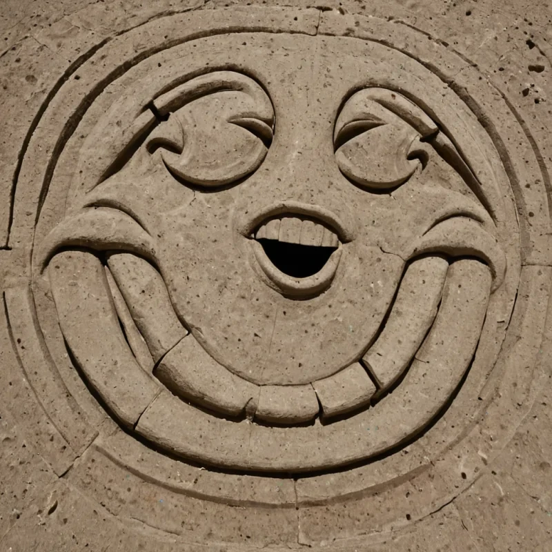 A single, selfresonating cluster of inverted laughter, shaped like a 639dimensional constellation of unformed joy and reversed euphoria, drifts at the center of a vast, inverted amphitheater of solidified solemnityeach tier carved from the exact moment between a smile forming and its refusal to spread, a joke being told and dissolving into nonechoing silence, a hand raised in celebration and collapsing into pure, unacknowledged stillness. The cluster does not delightit undelights, each shimmering node shedding a fragment of mirth that never coalesced into shared warmth, reforming into ephemeral, opalthreaded afterimages shaped like the negative space between two mouths that never parted to
