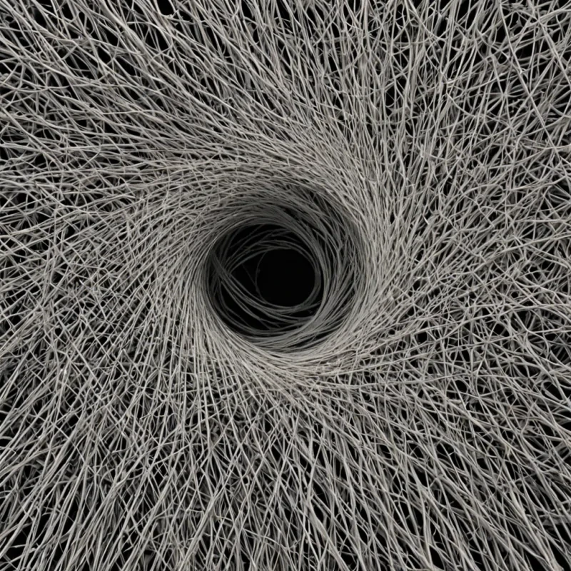 A single, selfunfolding filament of reversed memory, shaped like a 1,000,000,000,000,000,000,000dimensional mesh of unformed recollection and inverted nostalgia, drifts through the hollow core of a vast, inverted archive of solidified forgetting. Each thread is spun from the exact moment between a face being recognized and its refusal to be recalled, a scent triggering a past and dissolving into nonsensation, a heartbeat syncing with a forgotten event and collapsing into pure, unmeasured nonremembrance. The mesh does not store memoryit unstores it, each trembling junction shedding a layer of mnemonic potential that never coales