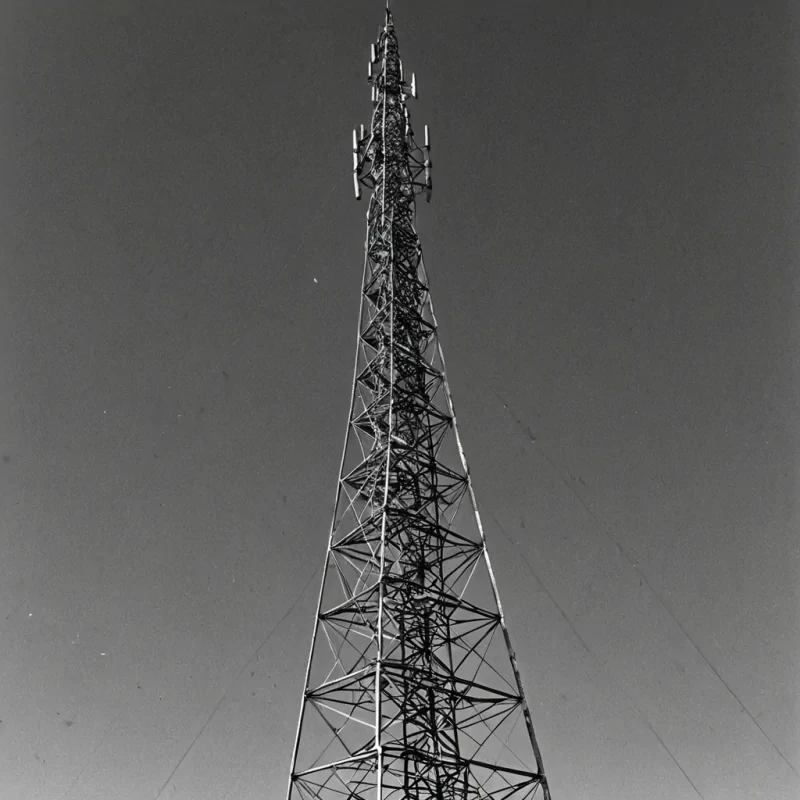 A single, selfsilencing filament of solidified static, shaped like a spiraling, noncontinuous fracture of reversed electromagnetic interference, pulses at the center of a vast, inverted radio tower suspended in the acoustic void between two extinct frequencies. The filament does not transmitit unbroadcasts, each twist unraveling a layer of signal that never coalesced into meaning, reforming into ephemeral, monochrome afterimages shaped like the negative space between two antennas that never aligned in the same moment of mutual resonance. The tower is not structuralit is a layered expanse of petrified noise, each beam etched with the harmonic residue of a transmission that was almost received, its lattice shimmering with the chromatic decay of a language that