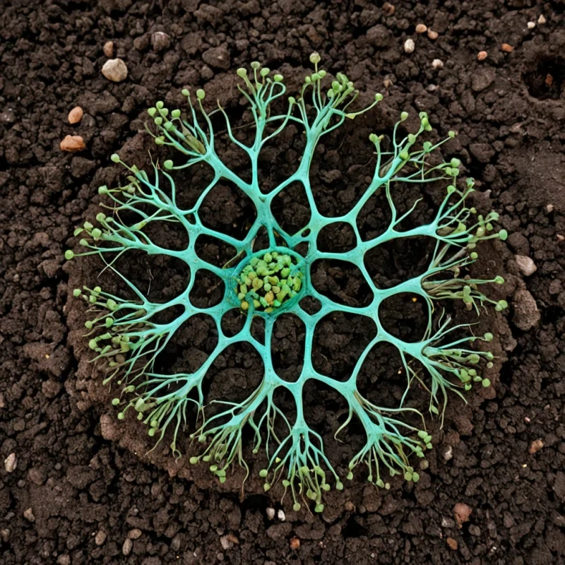A single, selfrewriting cluster of bioluminescent pollen, shaped like a 14dimensional lattice of inverted growth and unformed decay, drifts through the center of a vast, inverted garden composed of the petrified roots of a civilization that measured life through the duration of synchronized, silent germinations held just before the first seed was ever allowed to crack open. The cluster does not bloomit ungerminates, each node shedding a layer of vegetal potential that never coalesced into a shared sprout, reforming into ephemeral, emeraldthreaded afterimages shaped like the negative space between two hands that never cupped the same soil in the same moment of mutual emergence. The garden is not organicit