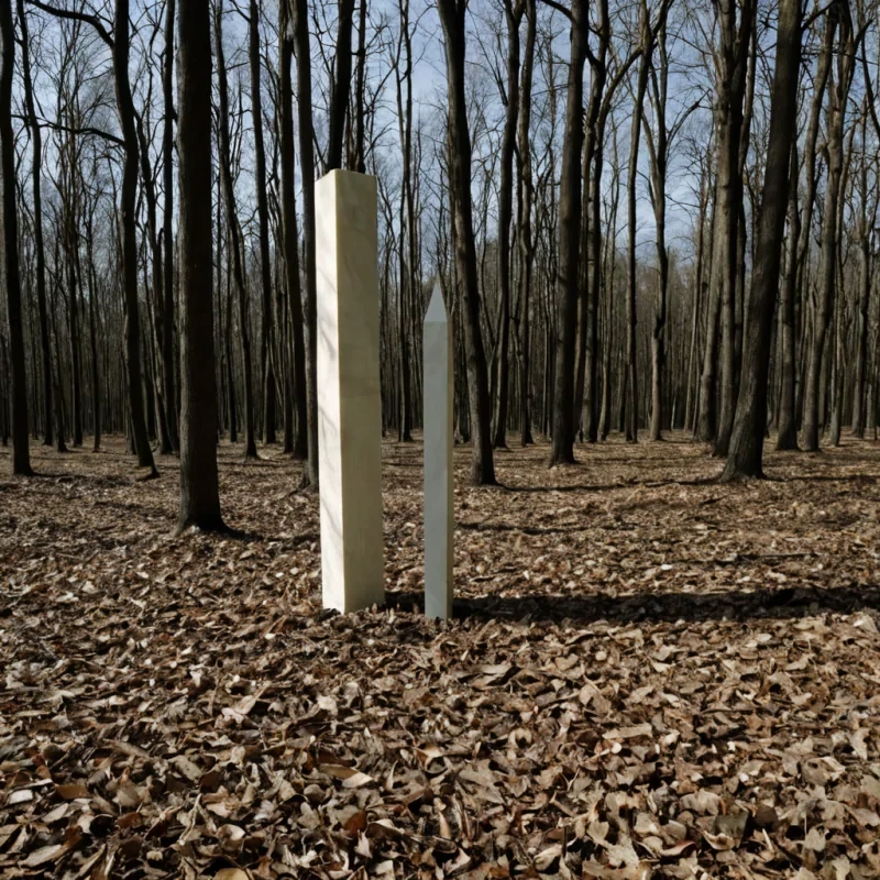 A single, selferoding column of reversed stillness, shaped like a 1,000,000,000,000dimensional obelisk of unformed motion and inverted momentum, stands at the center of a vast, inverted forest of solidified inertia  each tree carved from the exact moment between a leaf trembling in the wind and its refusal to fall, a root extending into soil and dissolving into nongravitational suspension, a shadow stretching across the ground and collapsing into pure, unmeasured nondirection. The column does not halt movement  it unhalts it, each crumbling layer shedding a stratum of kinetic potential that never coalesced into physical displacement, reforming into ephemeral