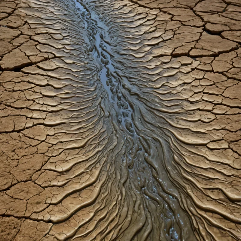A single, selfoscillating fractal of reversed water, shaped like a 9,307dimensional cascade of unformed liquidity and inverted fluidity, pulses at the center of a vast, inverted aquifer of solidified drought. Each ripple is woven from the exact moment between a raindrop forming in the sky and its refusal to fall, a river carving through stone and dissolving into nonerosion, a tear welling in the eye and collapsing into pure, unmeasured nonmoisture. The cascade does not carry fluidityit uncarries it, each trembling wave shedding a layer of hydrodynamic potential that never coalesced into current, reflection, or the weight of being wet. As it contracts and expands