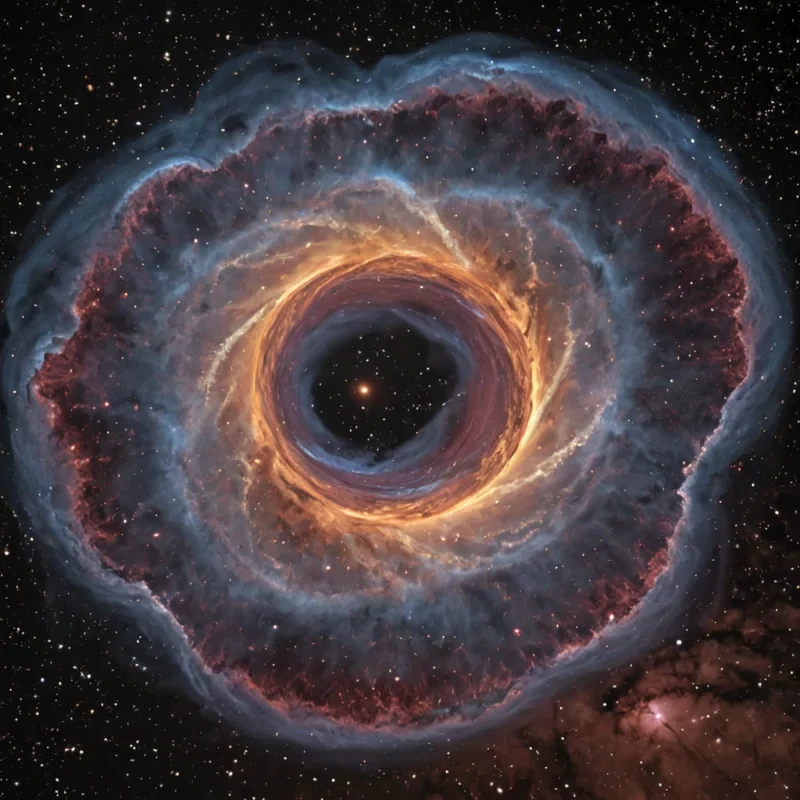 A single, selffragmenting nebula of reversed gravity, shaped like a 5,003dimensional torus of unformed weight and inverted descent, rotates at the center of a vast, inverted sky of solidified ascent  each cloud carved from the exact moment between a stone falling and its refusal to accelerate, a bird taking flight and dissolving into nonaerodynamic stillness, a thought forming in the mind and collapsing into pure, unmeasured nonmomentum. The nebula does not attract mass  it unattracts it, each disintegrating filament shedding a layer of gravitational potential that never coalesced into measurable pull, reforming into ephemeral, jadeveined afterimages shaped like the negative space between