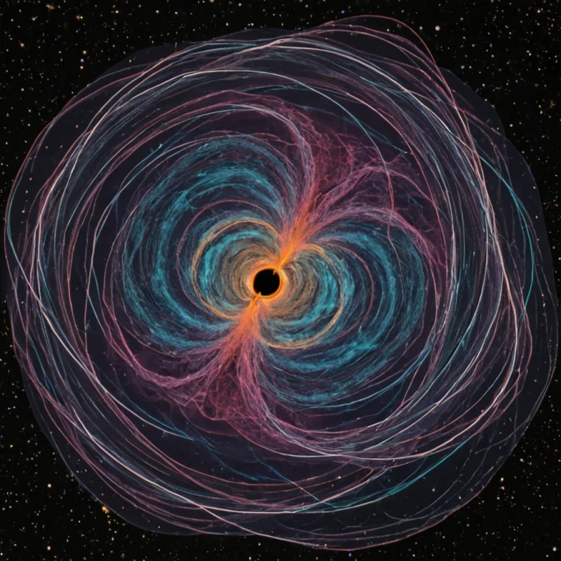 A single, selfilluminating helix of reversed entropy coils through the center of a suspended, inverted nebula composed entirely of compressed, unobserved moments from timelines where time flows backward, its strands not light but woven from the thermal inertia of a breath exhaled before it was inhaled. The helix does not rotateit unwinds with each pulse, unraveling a millennium of potential futures into its core, condensing into a dense, iridescent knot that resonates with the quantum frequency of a second that never existed. The nebulas edges are not gasthey are layered strata of petrified stillness, each ripple etched with the chromatic afterimage of a decision that never had to be made, their