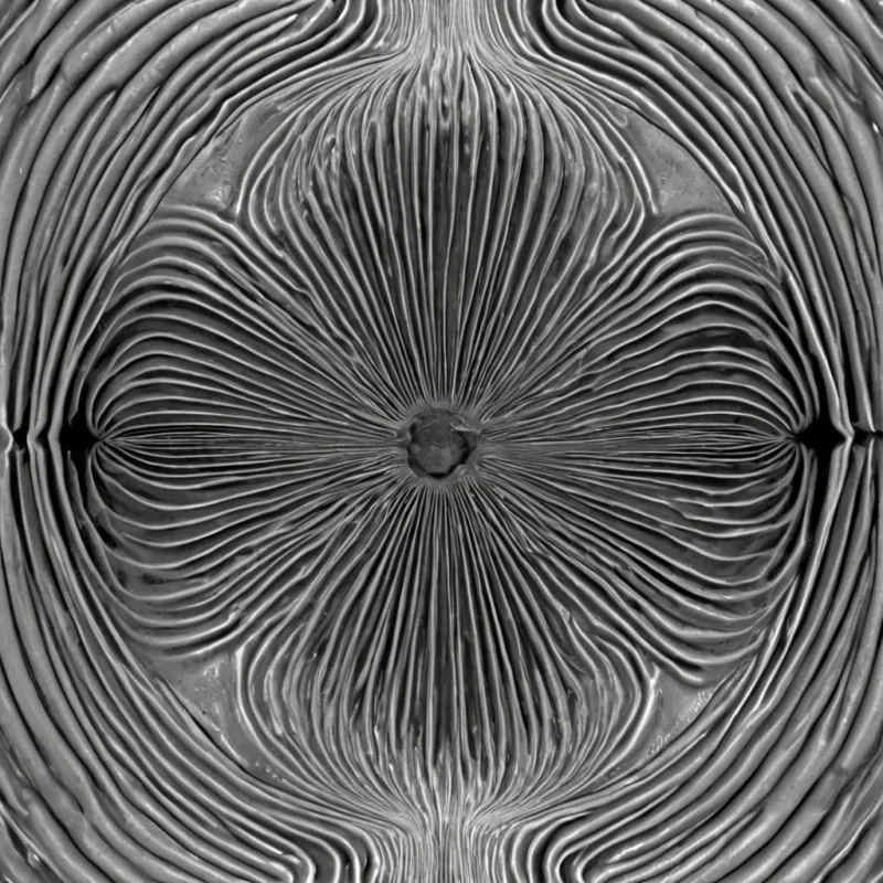 A single, selfreflecting membrane of solidified resonance, shaped like a hyperbolic sheet of reversed harmonic tension, undulates at the center of a vast, inverted resonator chamber forged from the compressed, unamplified vibrations of a civilization that communicated through the duration of synchronized, silent humming of frequencies that never aligned. The membrane does not vibrateit unresonates, each ripple dissolving a layer of tonal potential that never coalesced into a shared chord, reforming into ephemeral, pearlveined afterimages shaped like the negative space between two throats that never vibrated in unison during the same moment of mutual silence. The resonator chamber is not acousticalit is a layered expanse