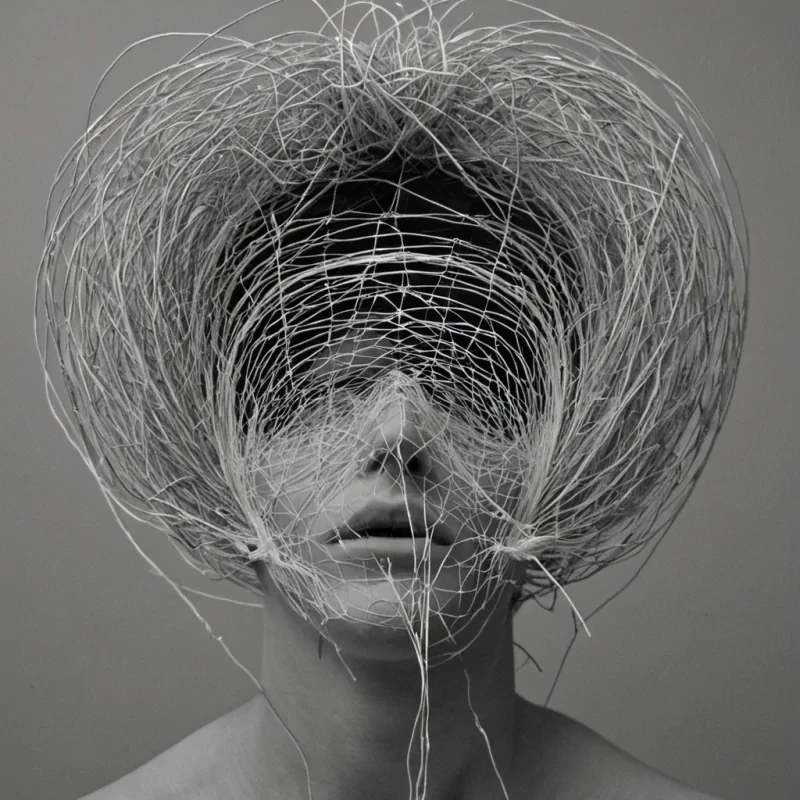 A single, selfunfolding tangle of reversed memory, shaped like a 3,000,000,000,000,000,000,000dimensional net of unformed recollection and inverted nostalgia, drifts through the hollow core of a vast, inverted archive of solidified forgetting. Each strand is spun from the exact moment between a photograph being taken and its refusal to develop, a name forming on the lips and dissolving into nonresonance, a heartbeat syncing with the rhythm of a lost childhood and collapsing into pure, unmeasured nonpresence. The net does not preserve the pastit unpreserves it, each fraying filament shedding a layer