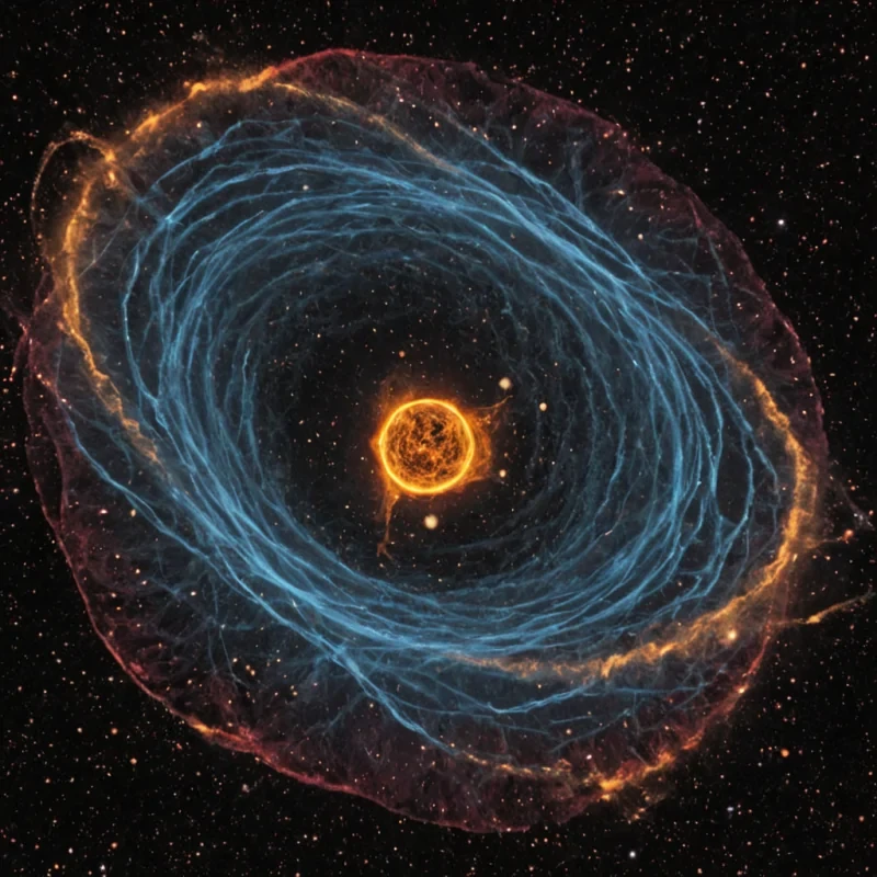 A single, selfattenuating filament of reversed gravity, shaped like a 207dimensional lattice of unformed weight and inverted mass, pulses at the center of a vast, inverted nebula of solidified silenceeach dust mote suspended in the exact moment between a stars birth and its refusal to ignite, a planets formation and its sudden collapse into pure void, a comets arc and its silent unraveling into nonexistence. The filament does not attractit unattracts, each trembling strand shedding a layer of gravitational potential that never coalesced into a shared orbit, reforming into ephemeral, voidthreaded afterimages shaped like the negative space between two hands that never reached across the cosmos, suspended in the breath of